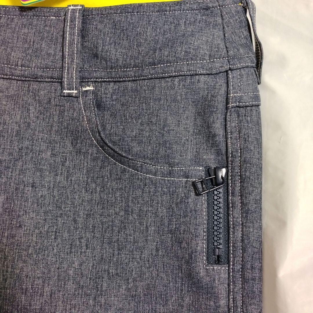 大きいサイズ 5L フィラゴルフ　防風デニム調ストレッチ ロングパンツ ネイビー