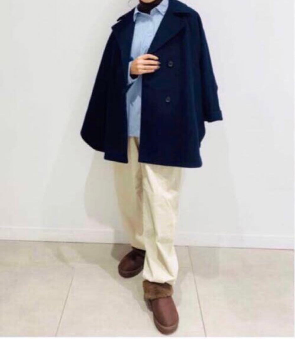 新品　ジーユー　コージーメルトンケープコート　3XL