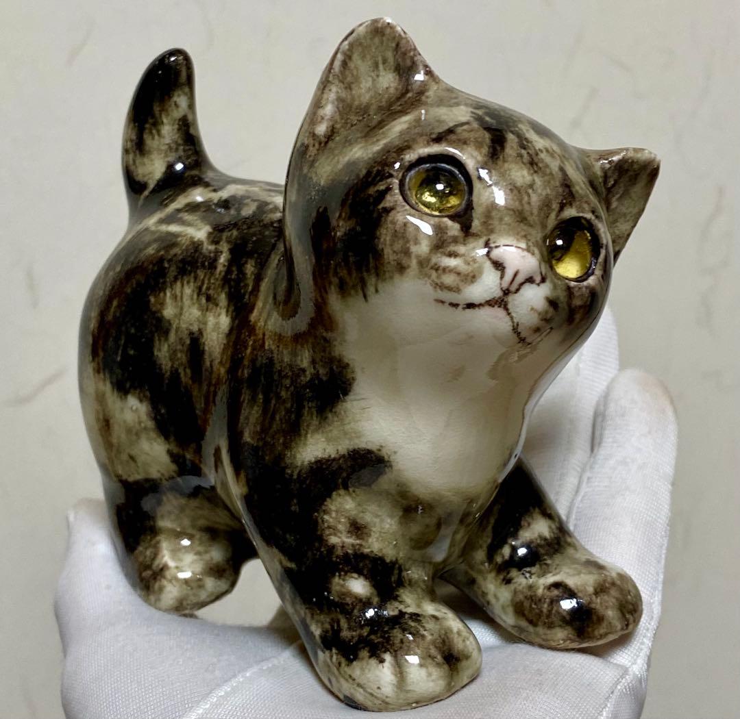 ウィンスタンレイキャット　ケンジントンキャット　小首傾げ猫　貫入無し　サイズ1