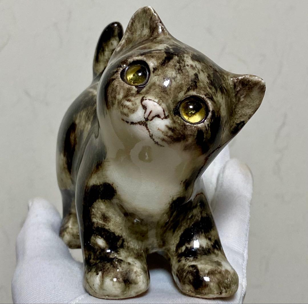 ウィンスタンレイキャット　ケンジントンキャット　小首傾げ猫　貫入無し　サイズ1