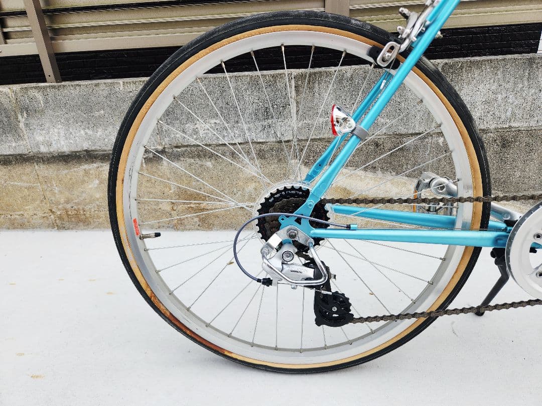 直接受渡限定ブリヂストントランジットスポーツG26 折りたたみ自転車ブルー要整備