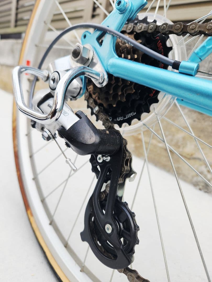 直接受渡限定ブリヂストントランジットスポーツG26 折りたたみ自転車ブルー要整備