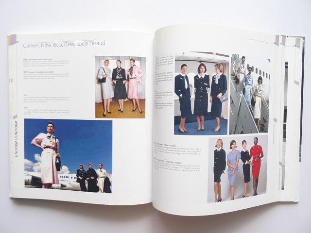 洋書◆エールフランス航空写真集 本 飛行機 CA 制服 機内 ポスター