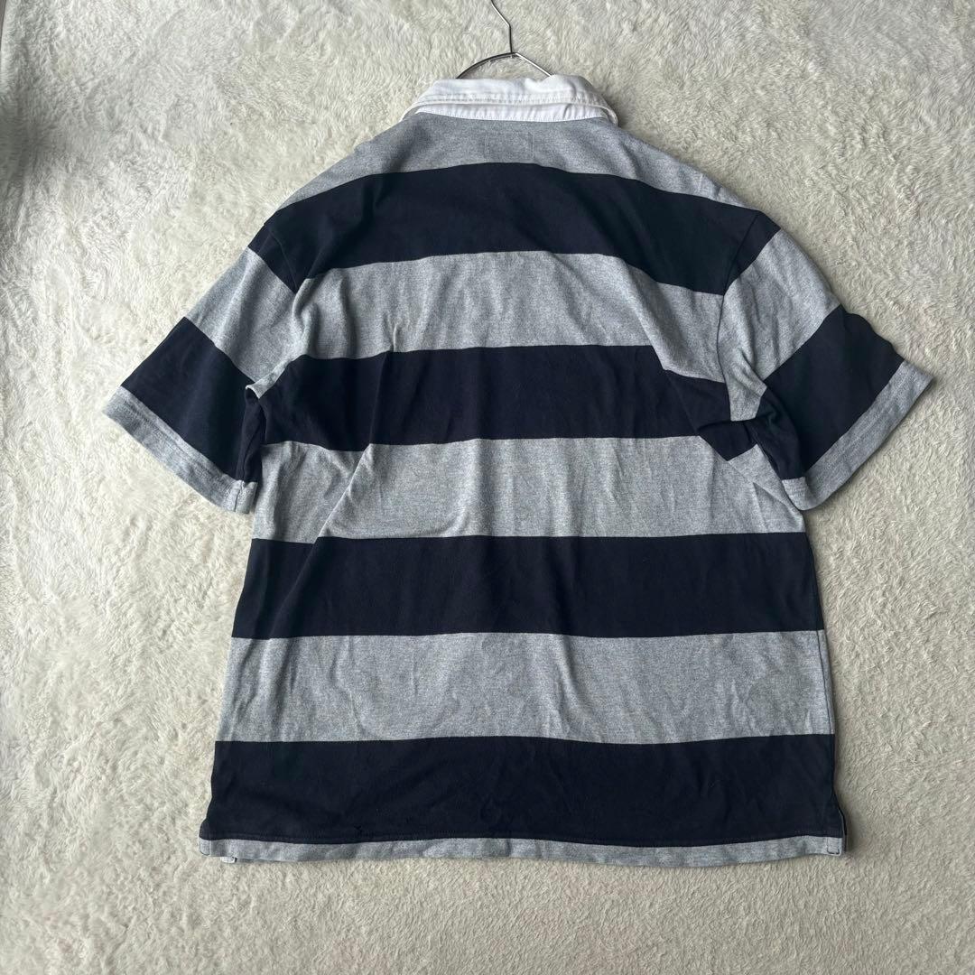 カンタベリー　ラガーシャツ　超大きいサイズ　ビッグシルエット　ボーダー　半袖