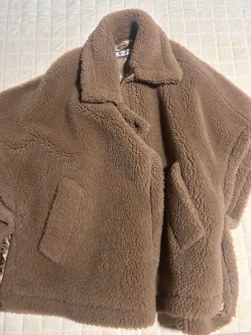 Max Mara テディベア ケープ キャメル