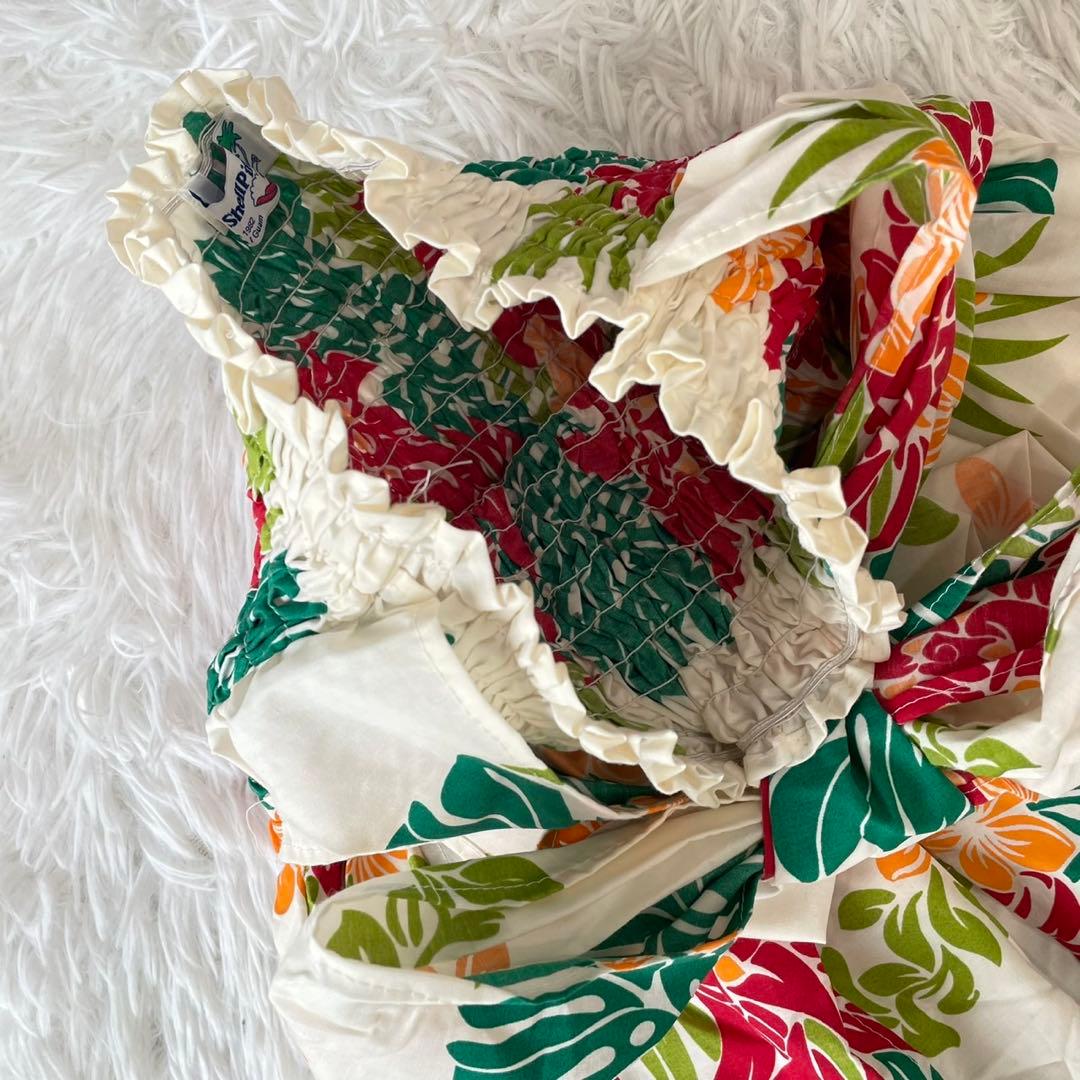 Sea Shell Pinkハワイアンワンピース　ハイビスカス花柄　リゾート