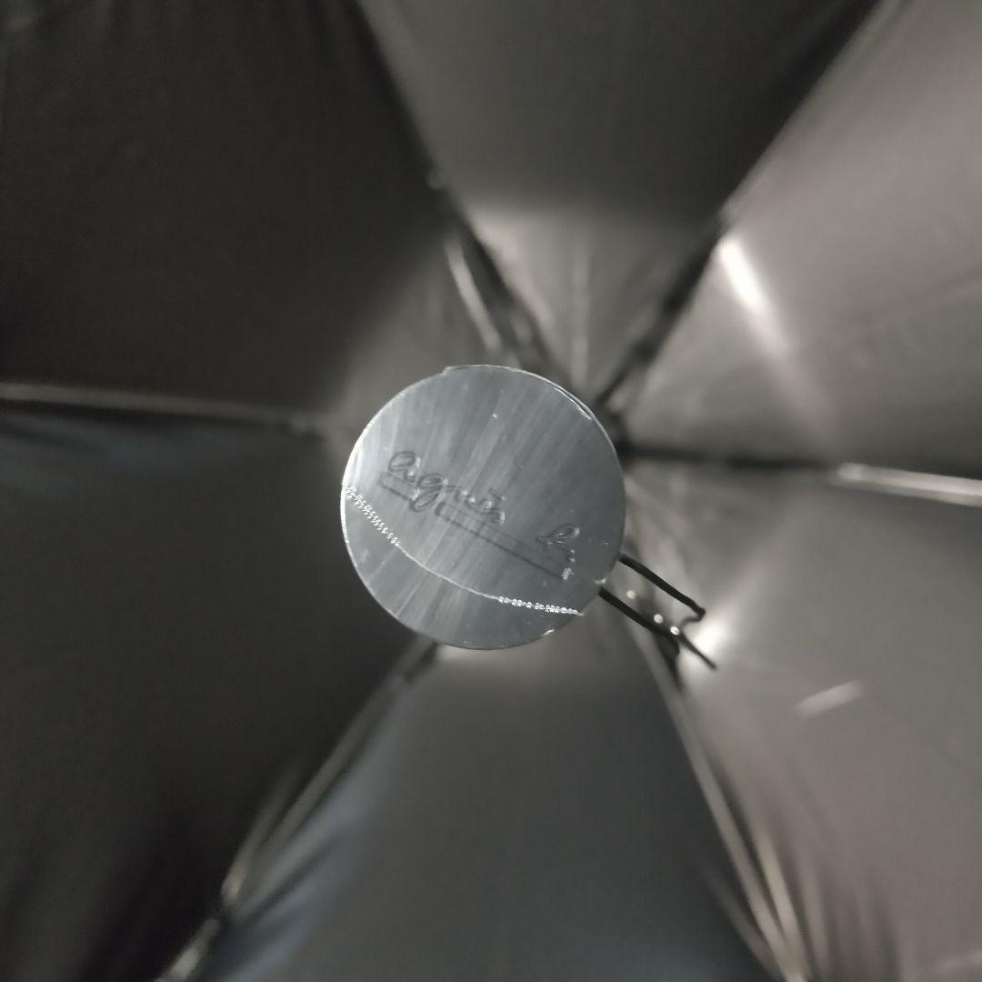 未使用アニエスべー晴雨兼用折り畳み傘超軽量 遮光社納UV遮蔽ベージュ50cm