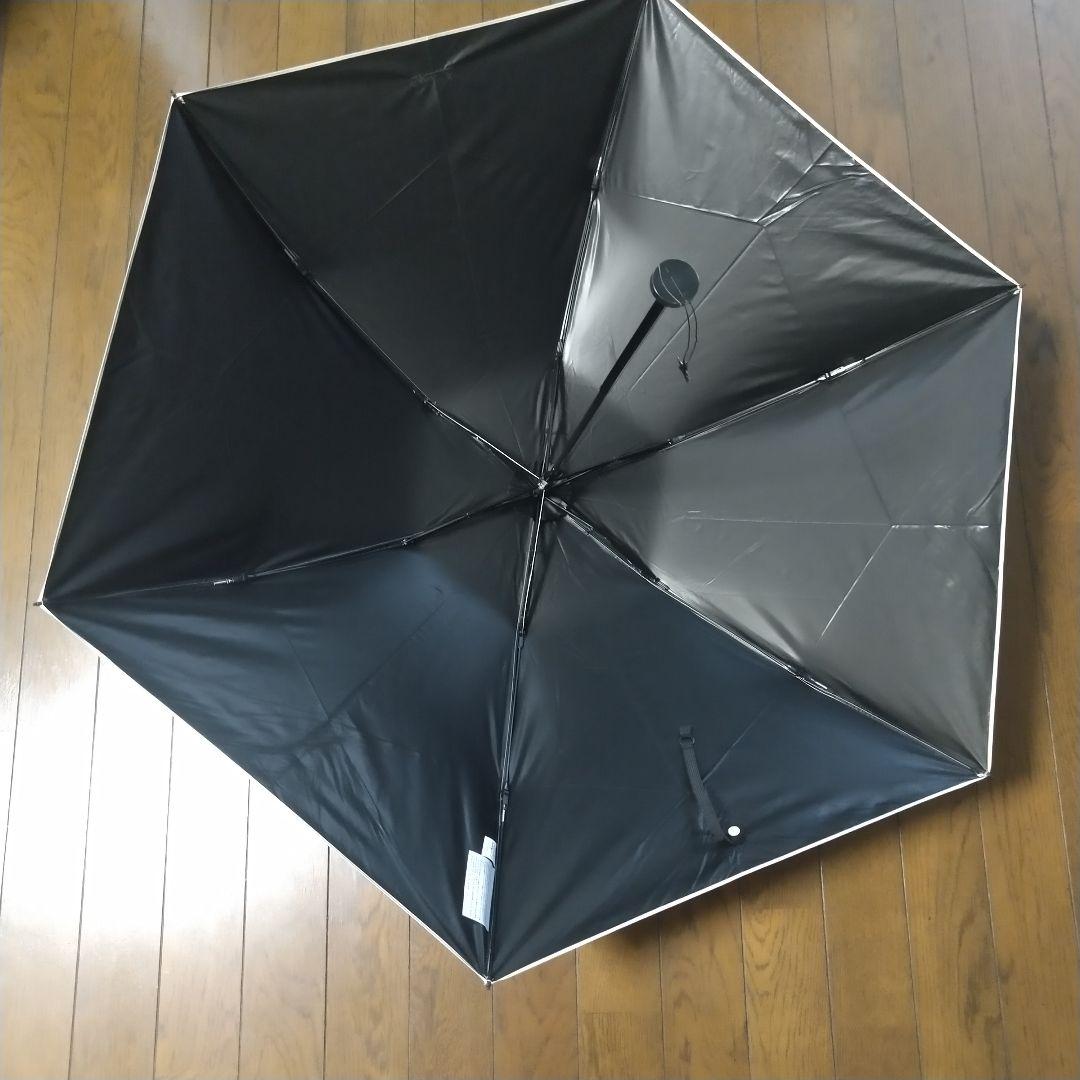 未使用アニエスべー晴雨兼用折り畳み傘超軽量 遮光社納UV遮蔽ベージュ50cm