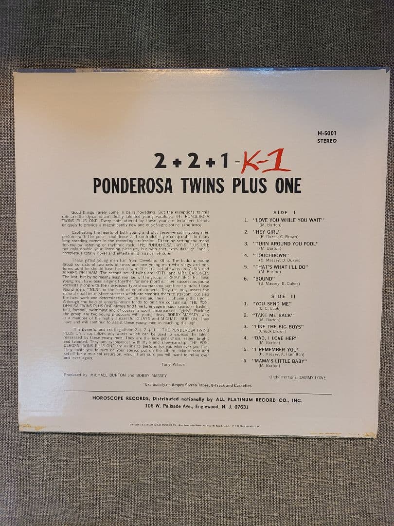洋楽 Ponderosa Twins Plus One 2 + 2 + 1