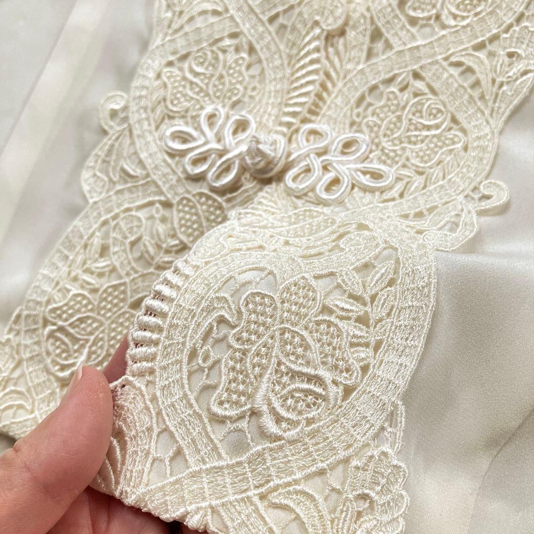 バーバリーズ Burberrys ヴィンテージ チャイナ レース 刺繍 ブラウス