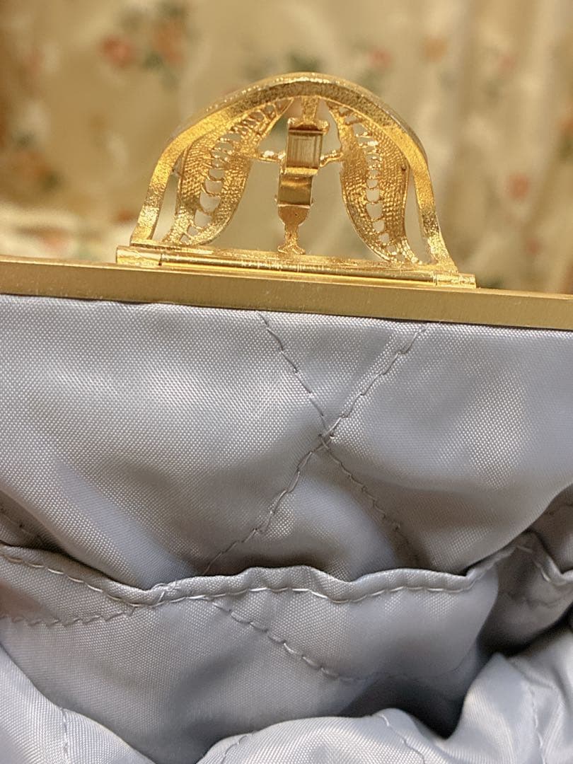 ビンテージ　メタル メッシュビ−ズ装飾 パーティーバッグ　レトロ