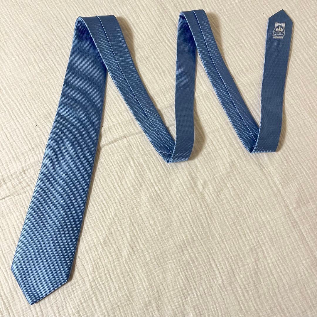 【 極美品 】タイユアタイ ブルー ソリッド ジャガード 光沢感 コラボ