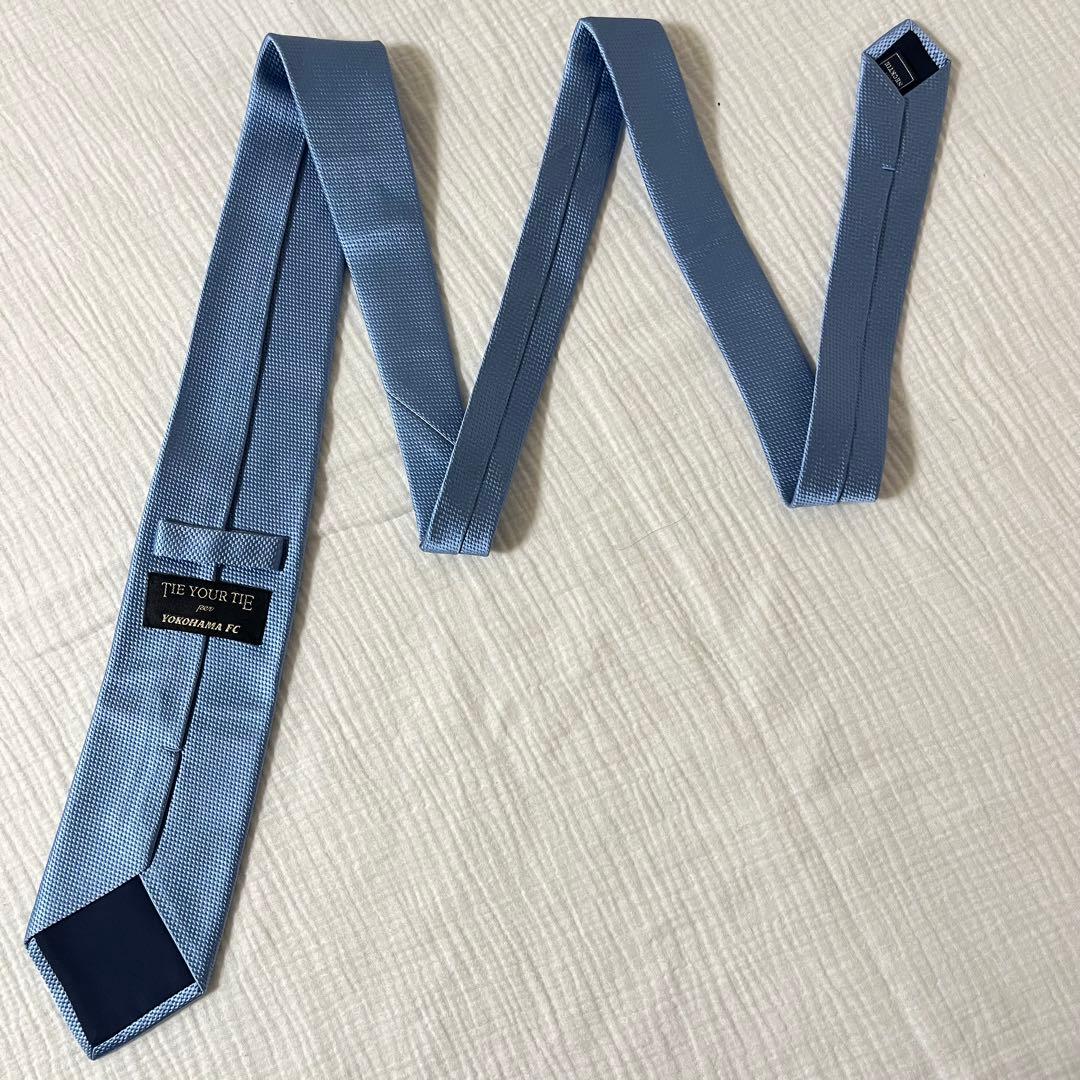 【 極美品 】タイユアタイ ブルー ソリッド ジャガード 光沢感 コラボ