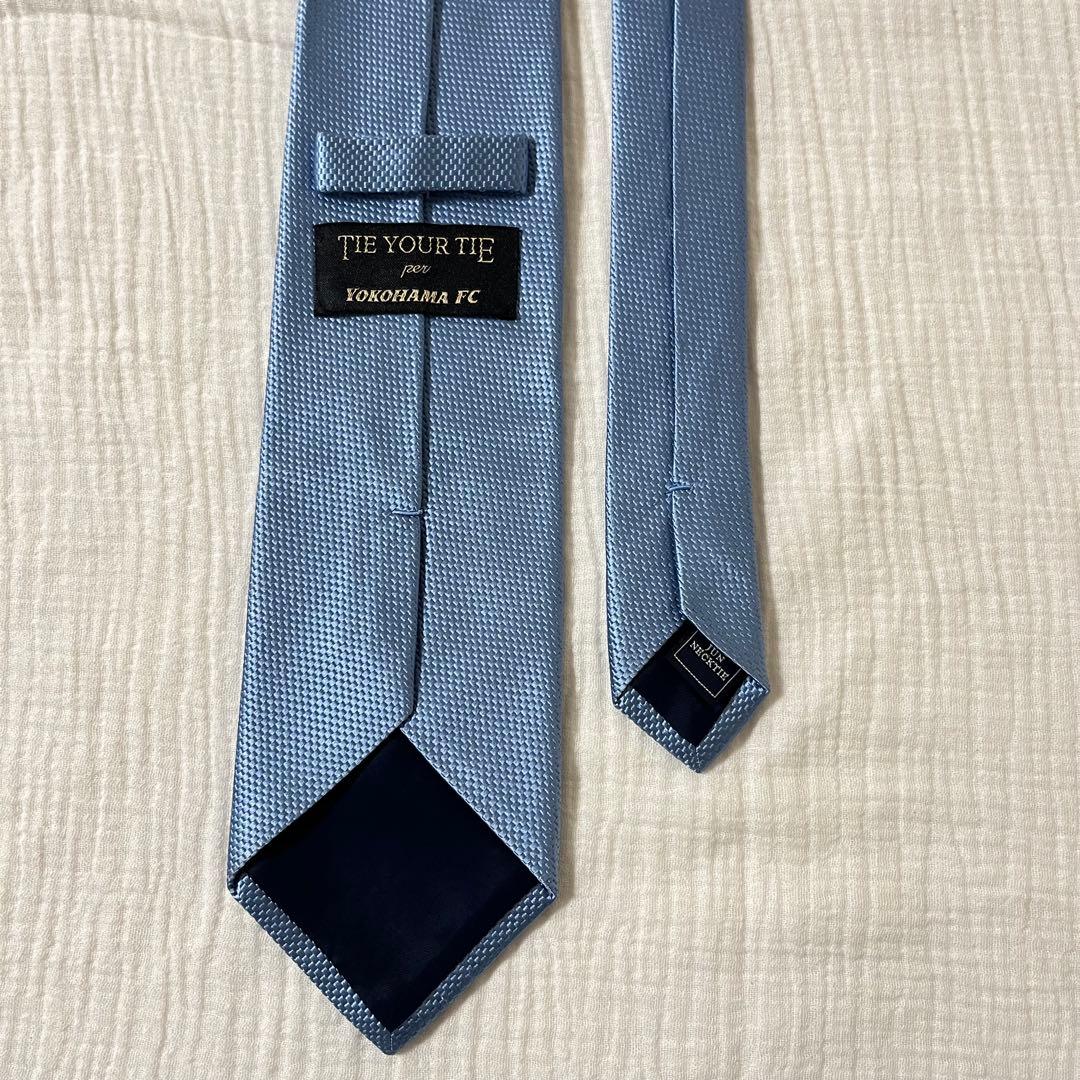 【 極美品 】タイユアタイ ブルー ソリッド ジャガード 光沢感 コラボ