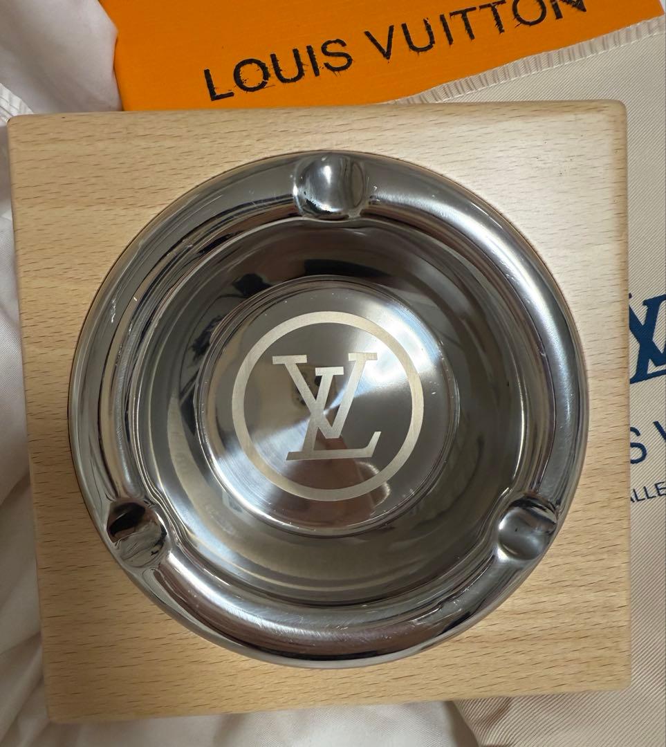 レア　置き灰皿　lv 橅木　beech woodステンレス　新品