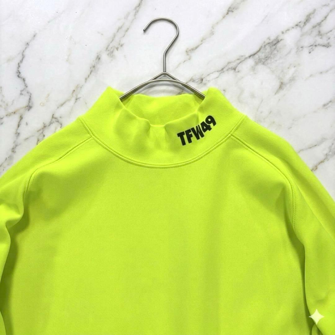 TFW49 長袖　モックネックシャツ　裏起毛　イエロー　大きいサイズ　XL