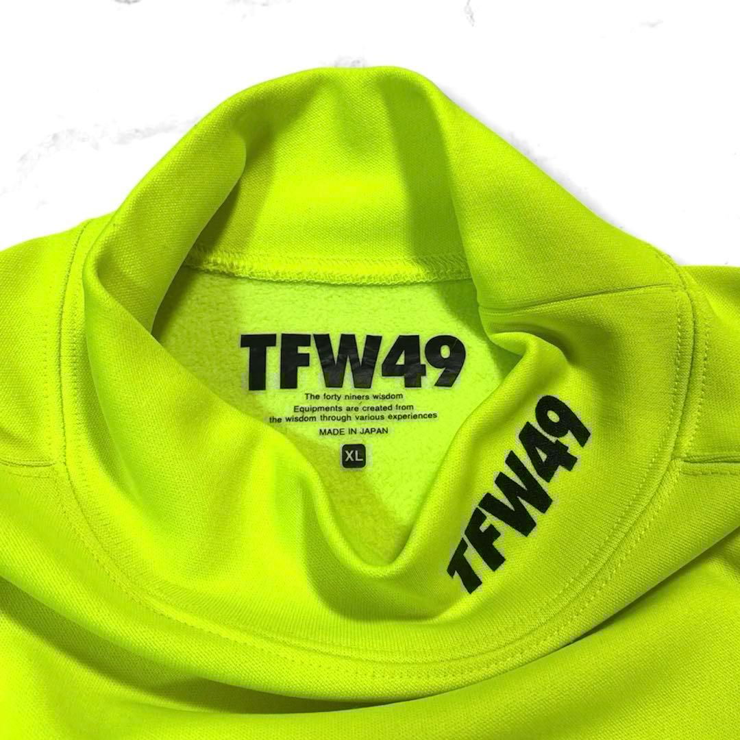 TFW49 長袖　モックネックシャツ　裏起毛　イエロー　大きいサイズ　XL