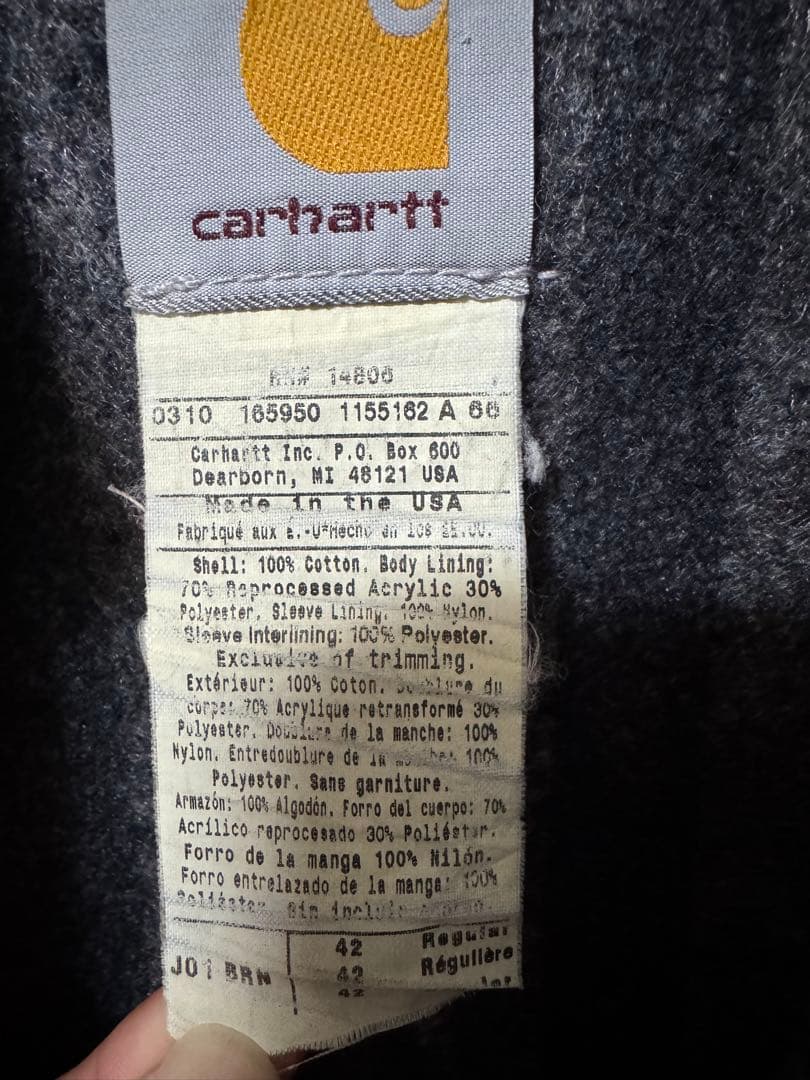 A*o様 希少 Carhartt デトロイトジャケット NRCS刺繍入り USA