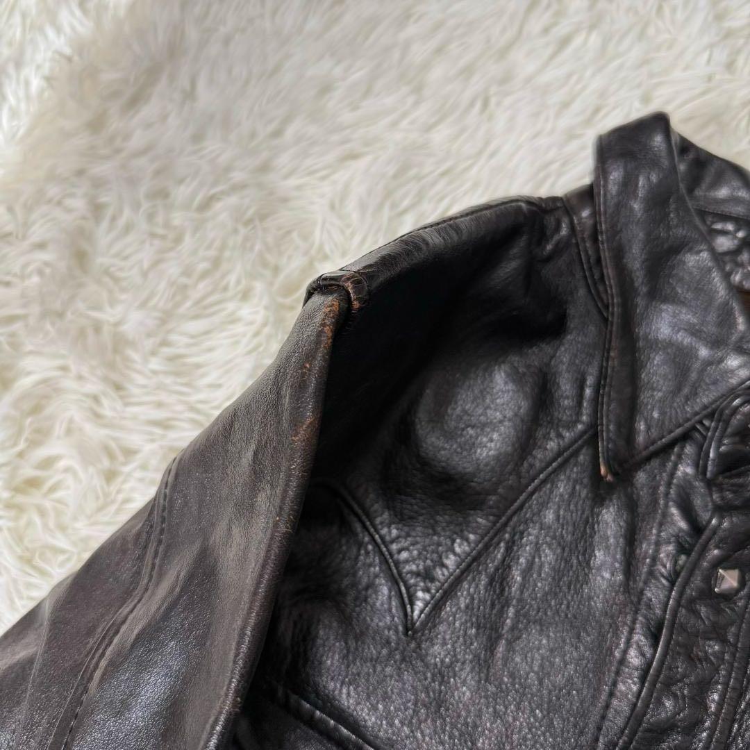 トラヴィス様✨BACKLASH バックラッシュ 水牛 レザーシャツ 製品染め