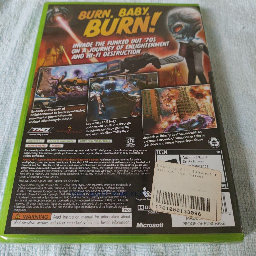 【新品未開封】xbox360 destroy all humans!