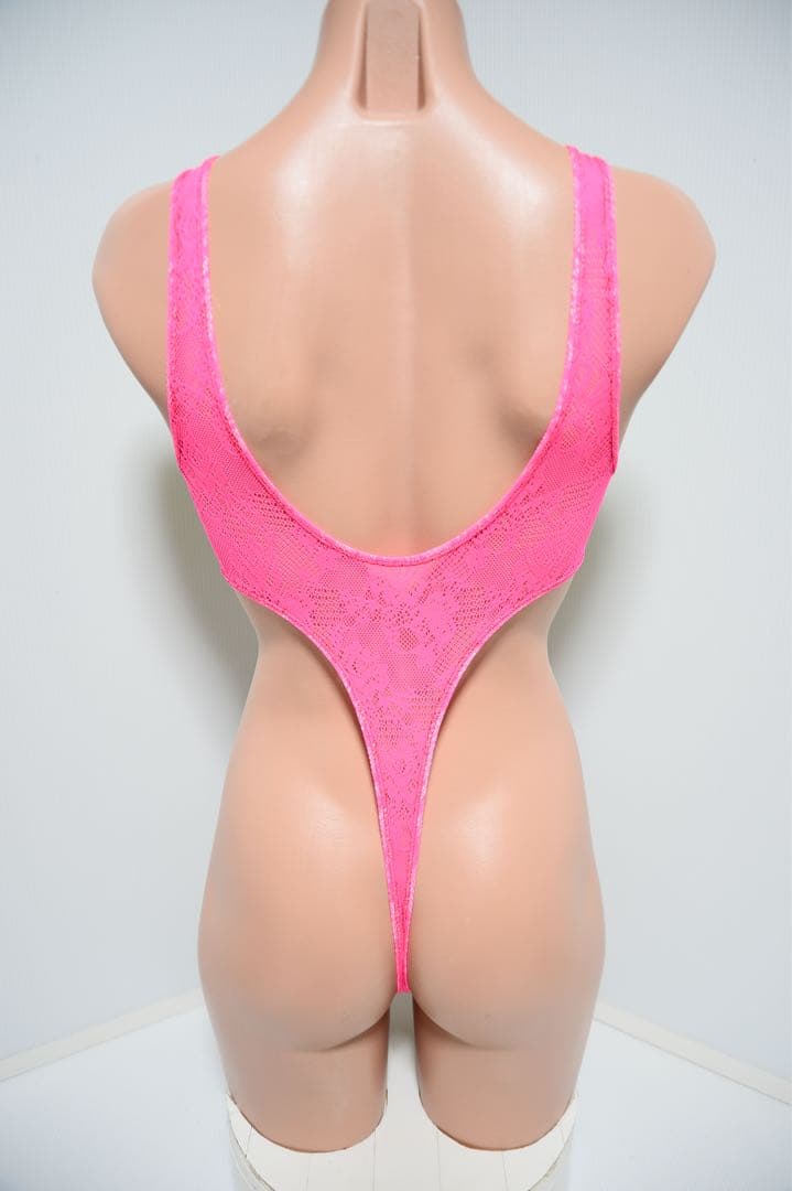 コスプレ ハイレグ 蛍光グリーン・ピンク レオタード