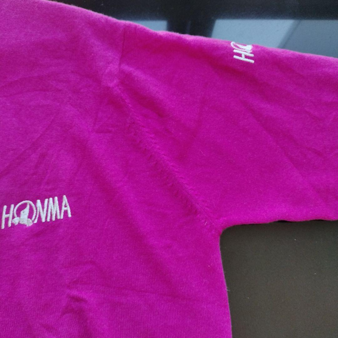 新品タグ付　HONMA 本間ゴルフ　カシミヤ100％　セーター　ピンク　L