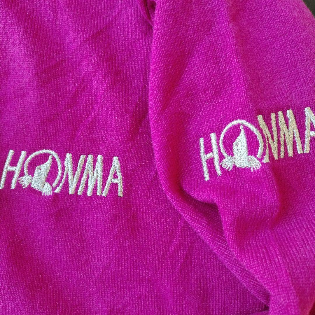新品タグ付　HONMA 本間ゴルフ　カシミヤ100％　セーター　ピンク　L