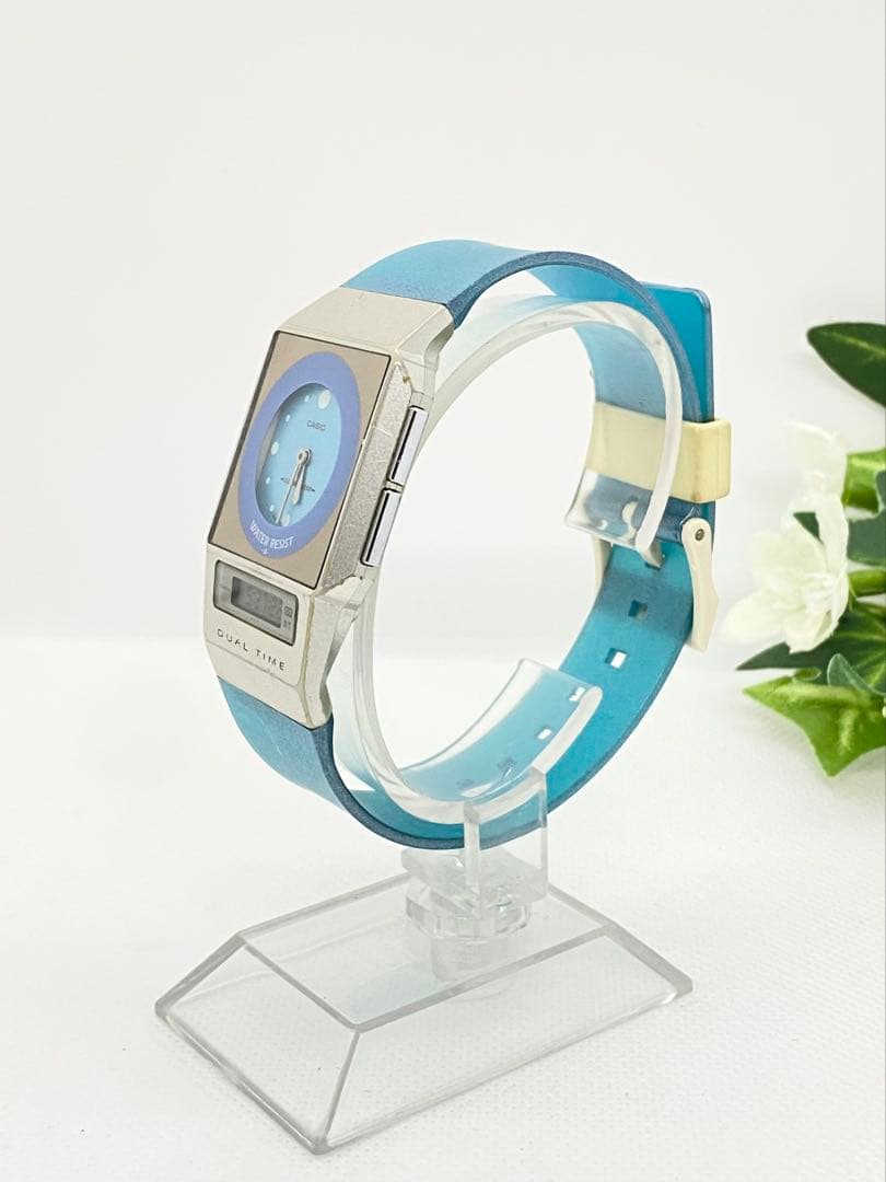 CASIO アナデジ　フィルムウォッチ　ペラ　ブルー　ヴィンテージ　 FS-01