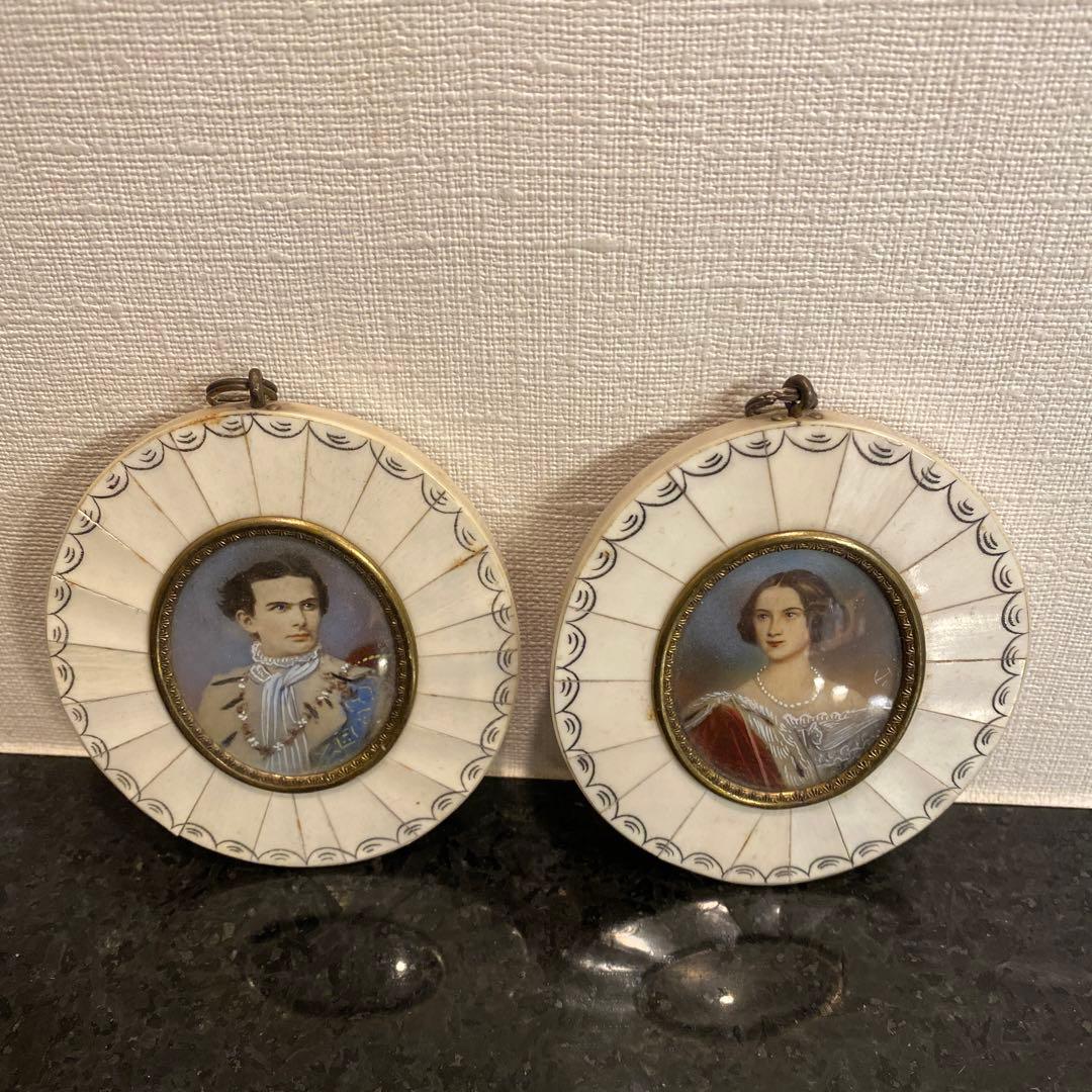 【蔵出し♡海外】人物画 ミニチュア　4作