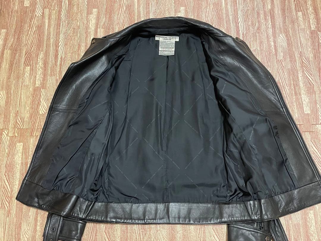 KATHERINE HAMNETT LONDON 黒レザージャケット　ライダース