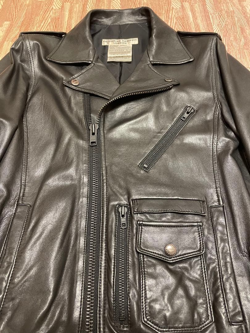 KATHERINE HAMNETT LONDON 黒レザージャケット　ライダース