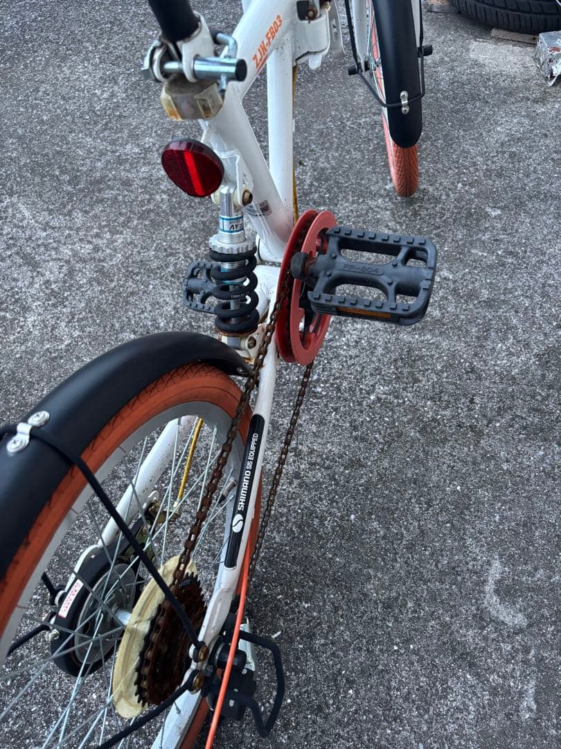 送料込み！MEISHU 折り畳み自転車シマノ6段変速 20インチ