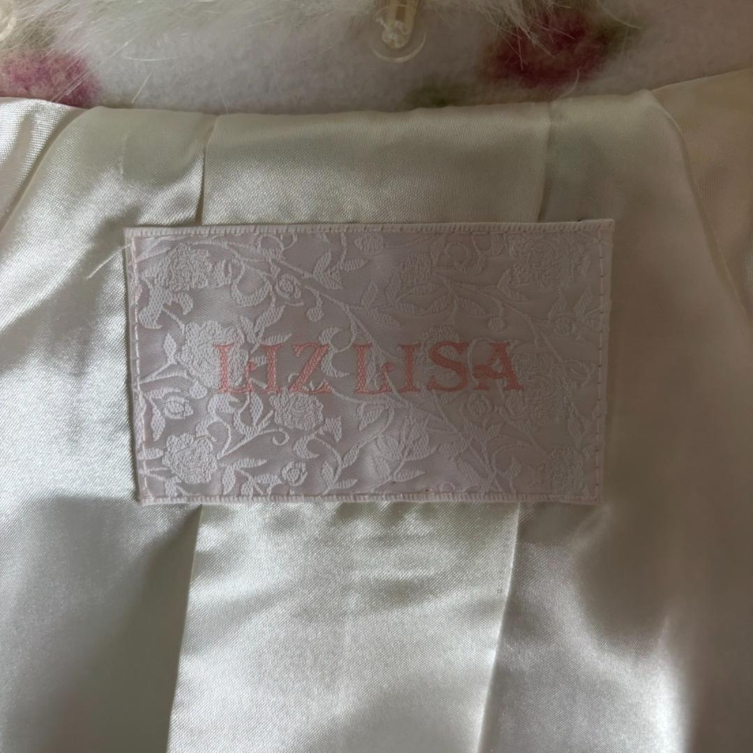 y2k　LIZ LISA リズリサ　花柄ファーポンチョ コート　姫系 平成ギャル