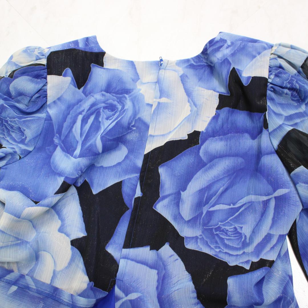 【美品 日本製社交ダンス衣装】上下セット Bright Proceed 青 黒