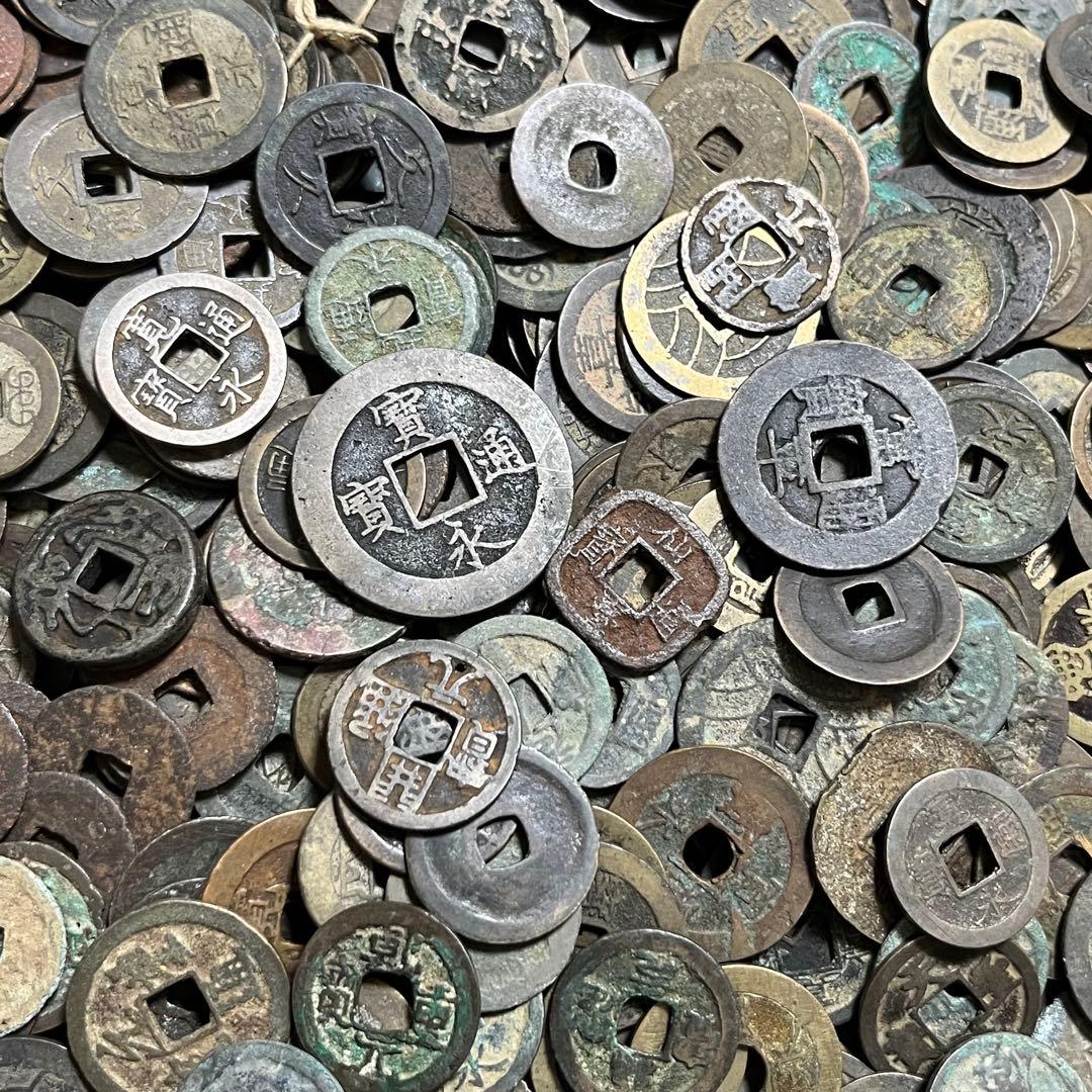 未選別 穴銭 まとめ売り 約3.3kg 古銭 寛永通宝 天保通宝 日本 大量