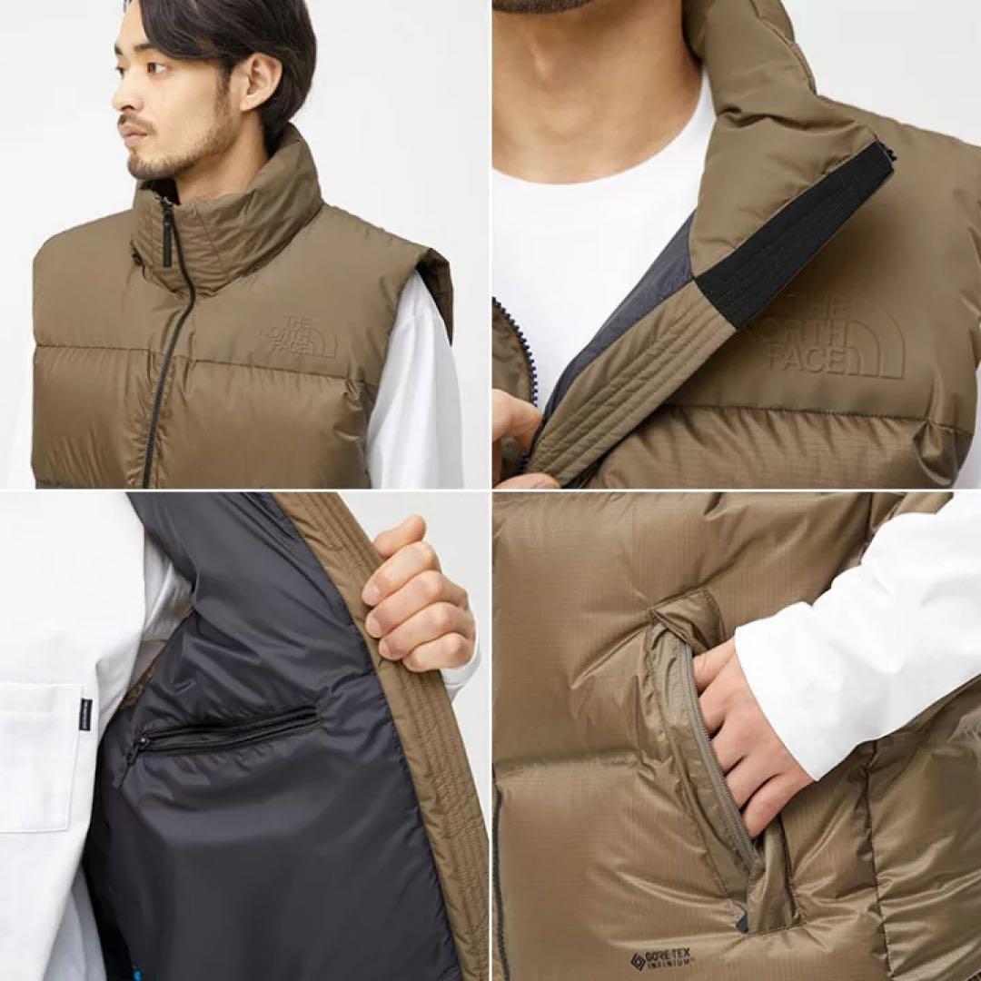 ノースフェイス GTXヌプシベスト ダウンベスト ウォルナット