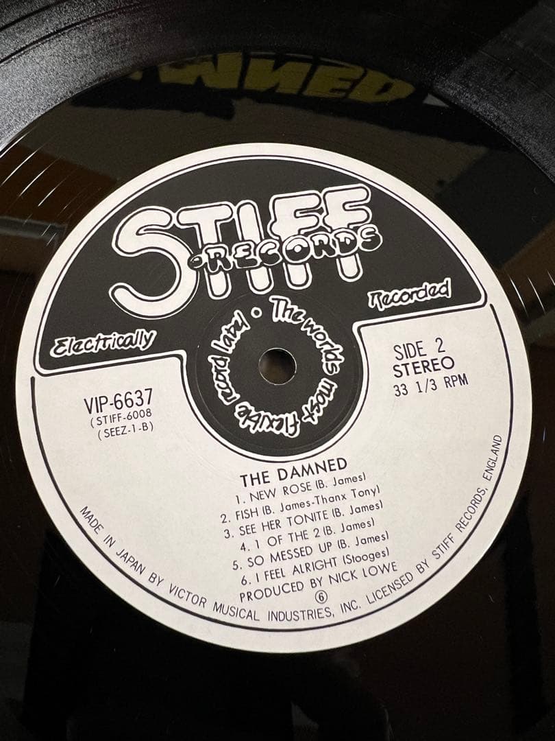 THE DAMNED1977 LP洋楽レコード美盤 STIFF RECORDS