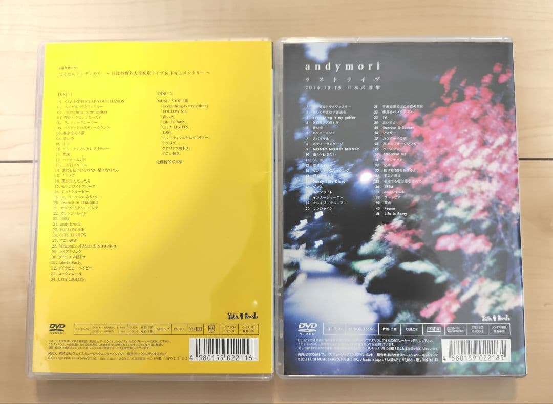 DVD2枚セット　andymori　ラストライブ 　日本武道館　アンディモリ