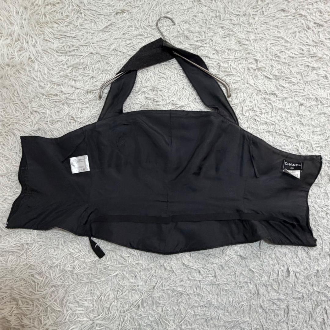 16616✨シャネル ワンショルダー ビスチェ キャミソール 裏地ココマーク総柄