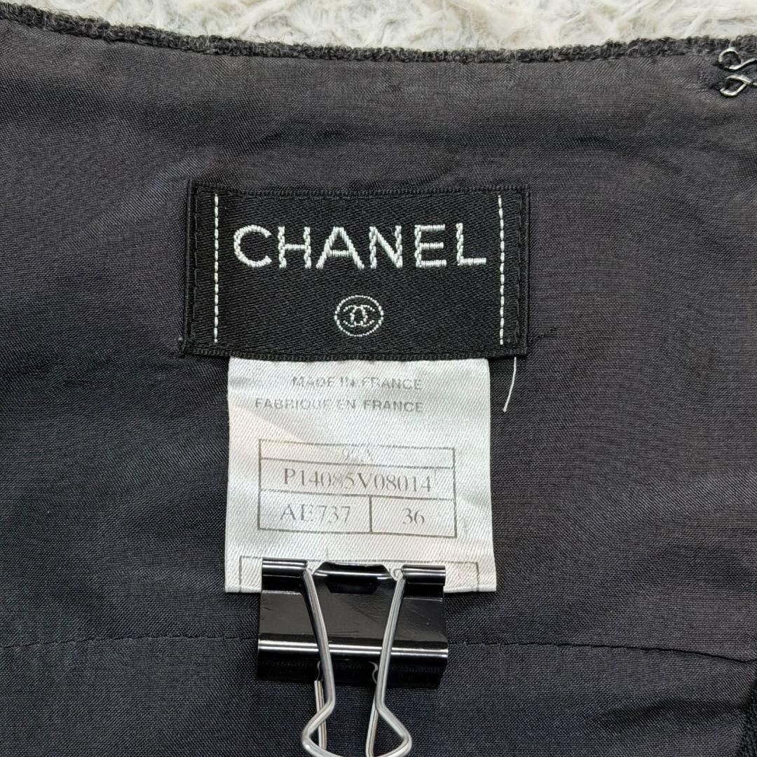 16616✨シャネル ワンショルダー ビスチェ キャミソール 裏地ココマーク総柄