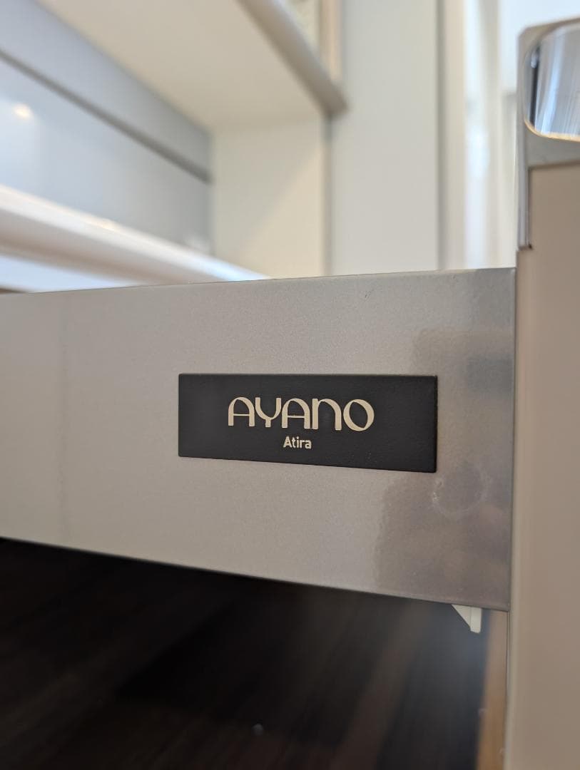 綾野製作所 AYANO 食器棚 ホワイト木目 艶無し 幅120cm 中古