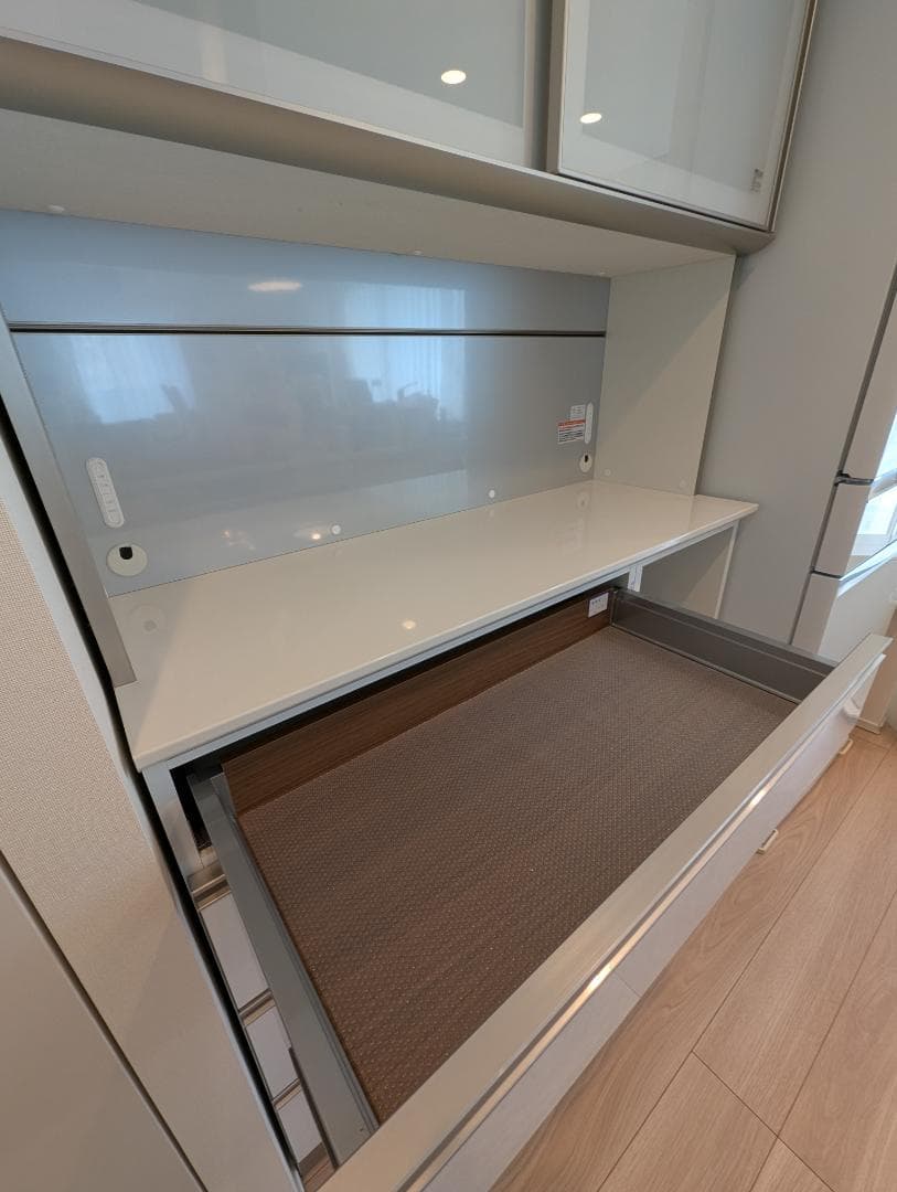 綾野製作所 AYANO 食器棚 ホワイト木目 艶無し 幅120cm 中古