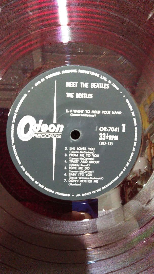 ビートルズ LP　MEET THE BEATLES!　水色V帯　OR-7041