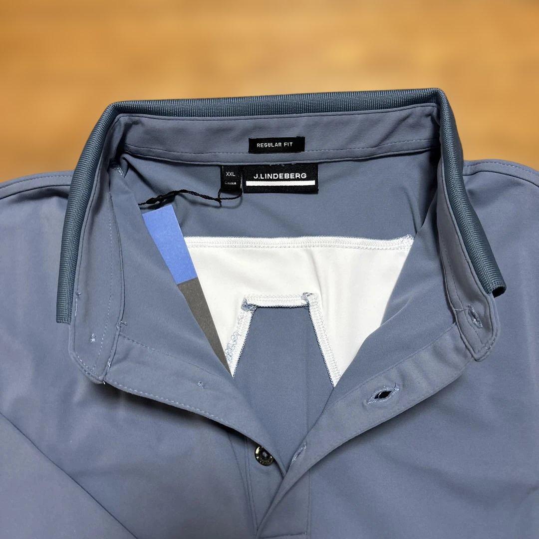 ☆新品☆J.Lindeberg ジェイリンドバーグ　グレー 長袖ポロシャツXXL