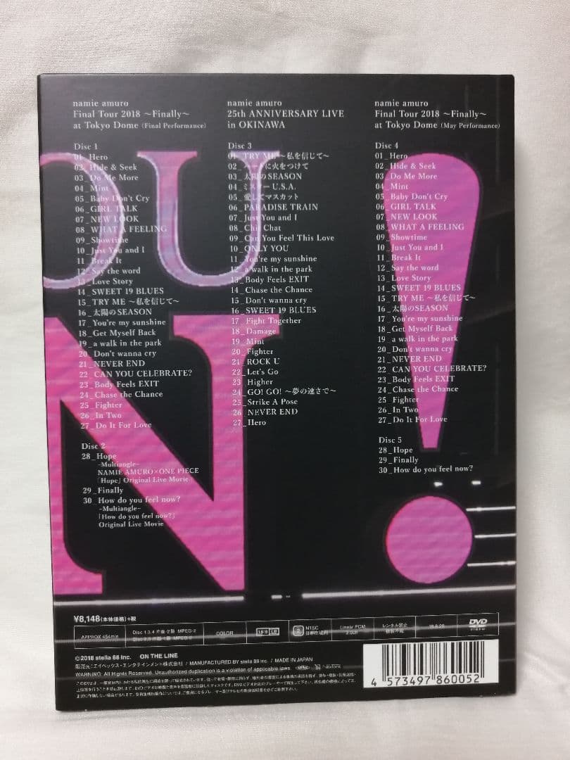 ★安室奈美恵★Final Tour 2018 ～Finally～　　DVD５枚組
