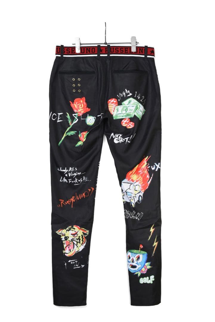 Russeluno ラッセルノ クレージーグラフィック プリント パンツ