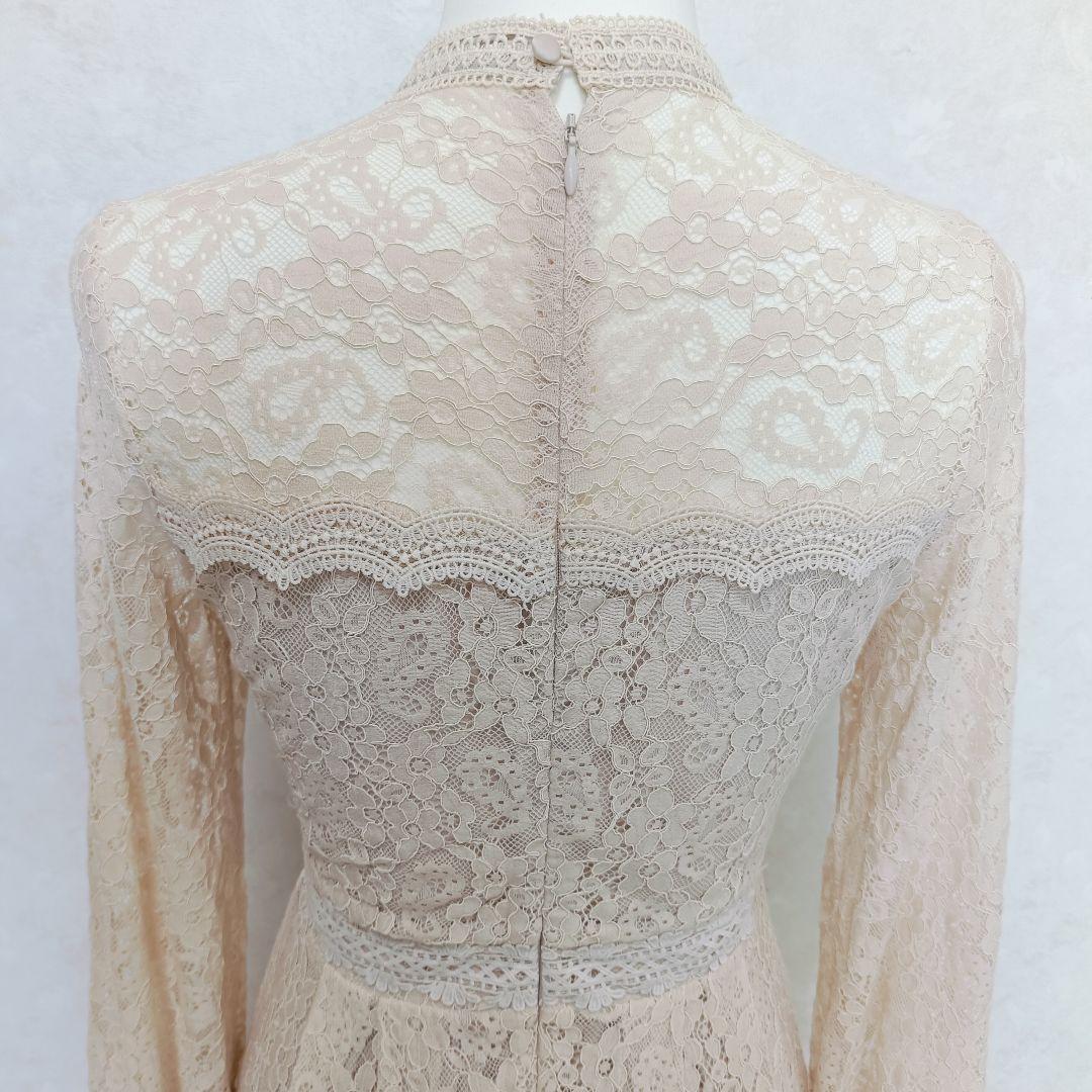 エミリアウィズ Aラインフラワーレースワンピース 結婚式 S