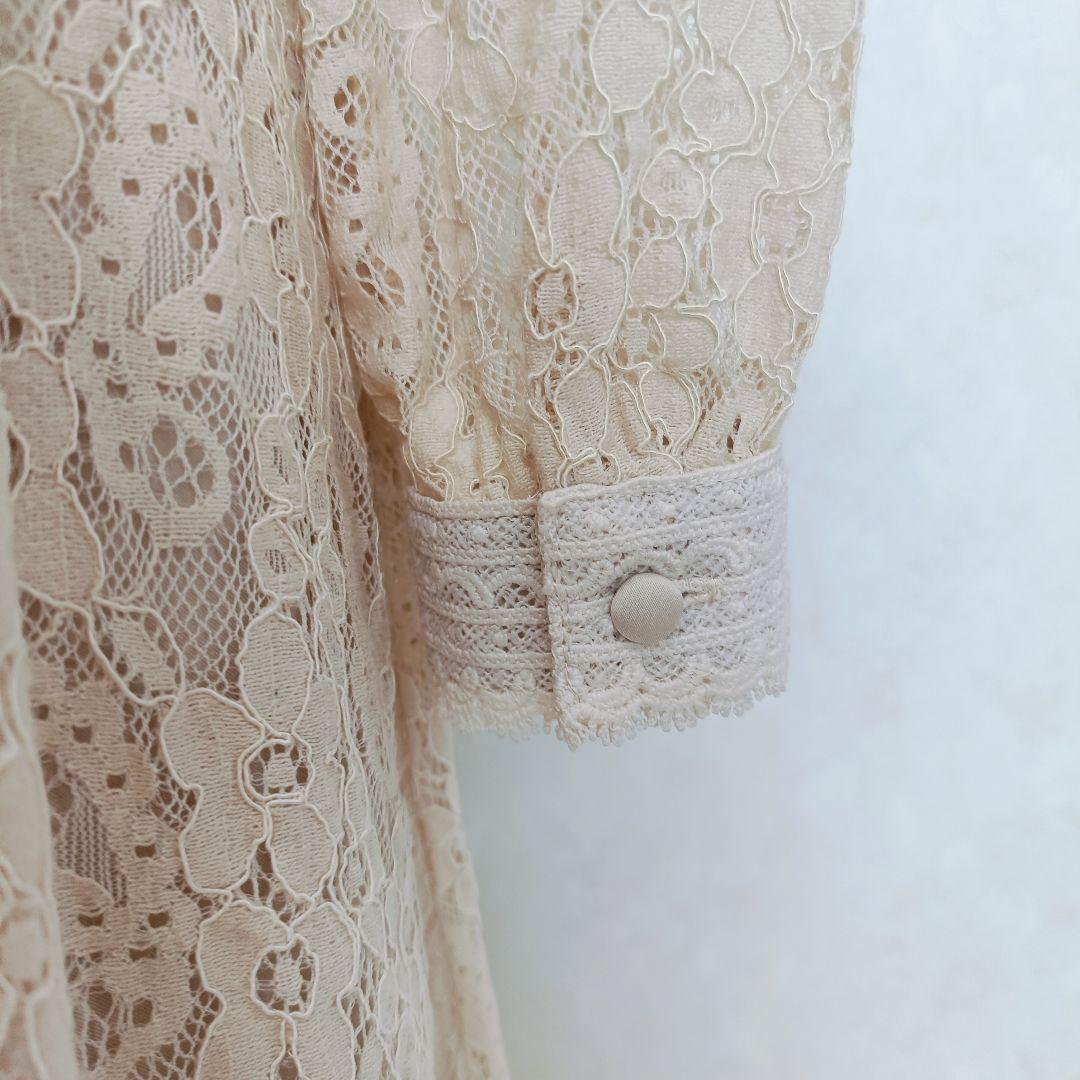 エミリアウィズ Aラインフラワーレースワンピース 結婚式 S