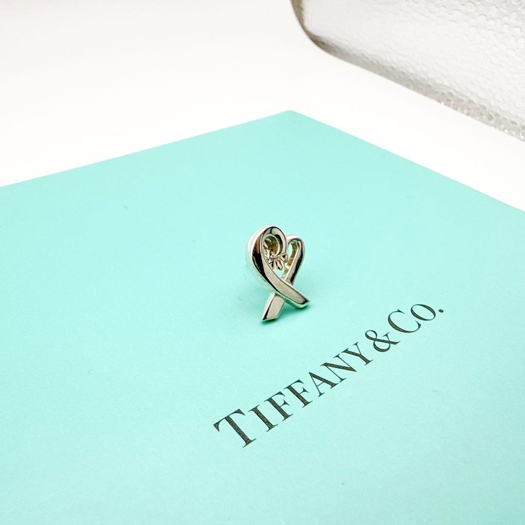 2933-3 人気✨Tiffany ラビングハート　ピアス　片耳　シルバー925