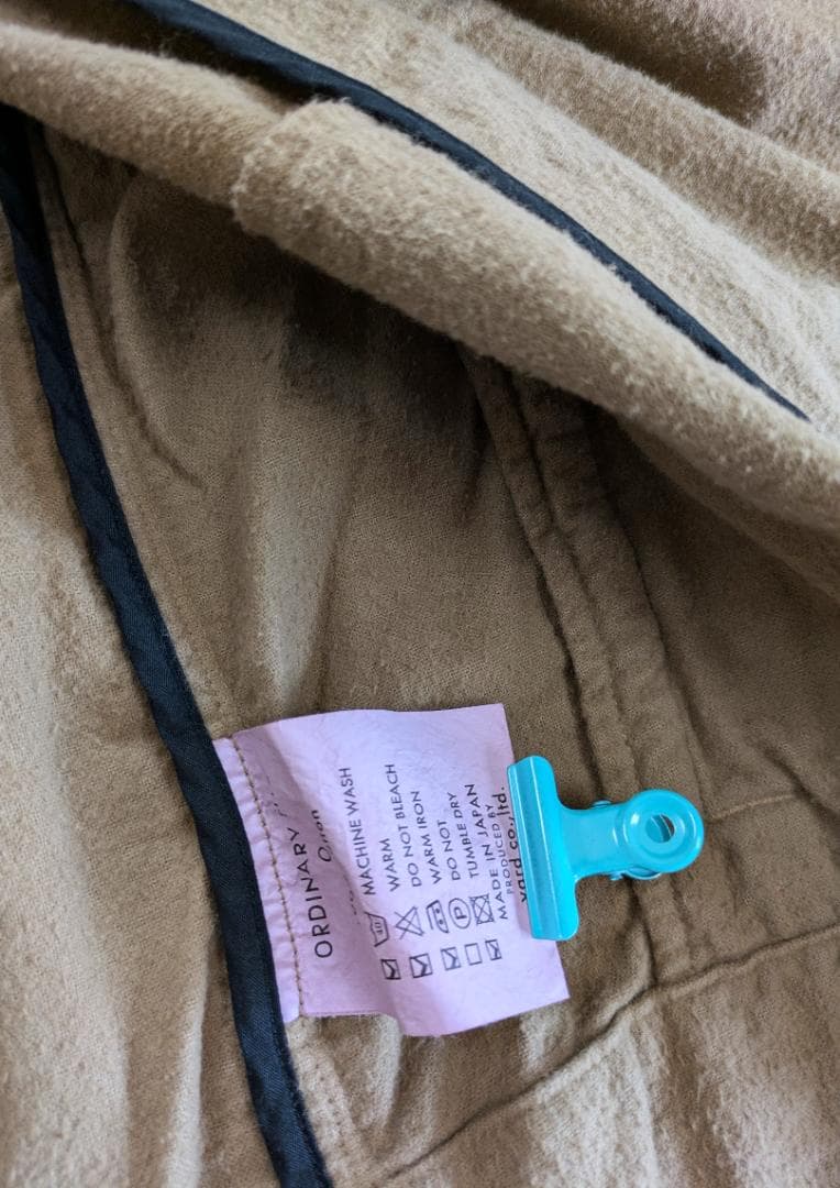 オーディナリーフィッツ☆新品タグ付☆ブラッシュドコットンJK☆洗濯機可